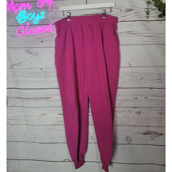 Vintage Adidas & French Navy Pink Sweatshirt & Jogger Set Womans Size Large - Picture 3 of 11